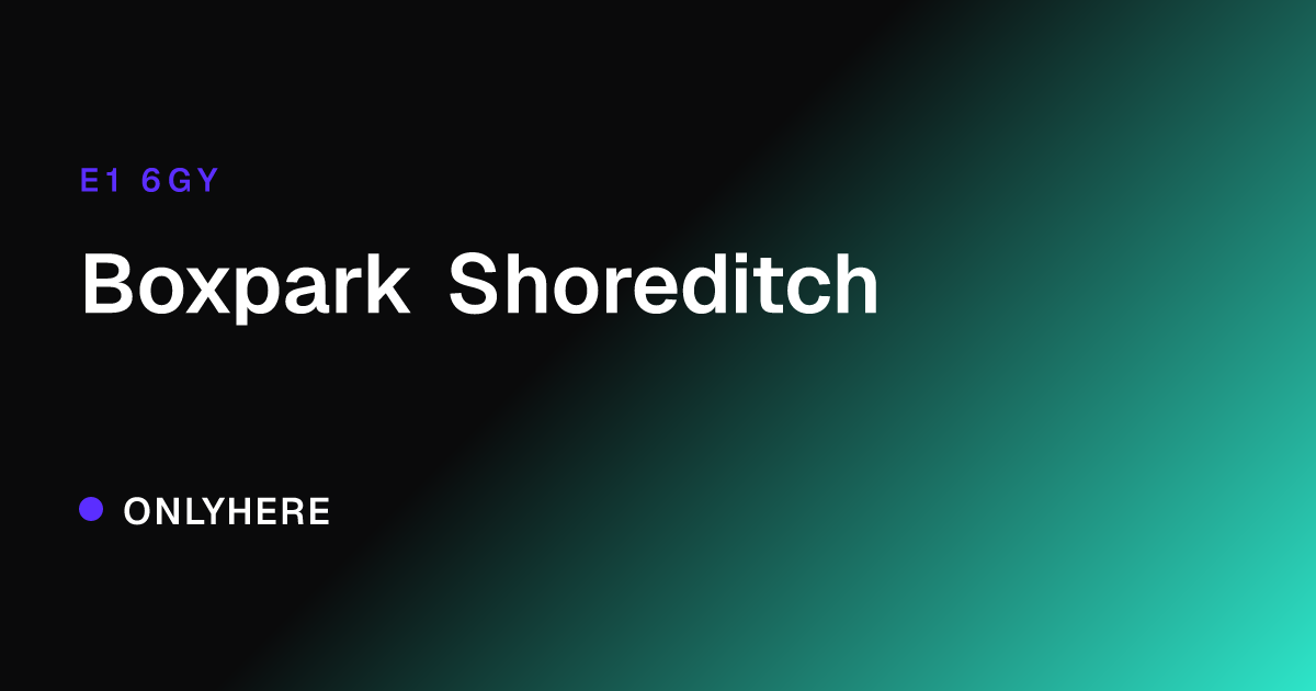Boxpark Shoreditch