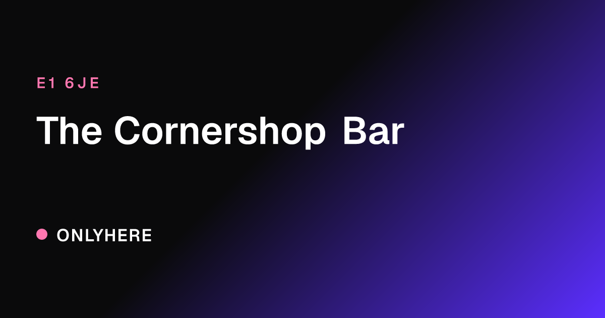 The Cornershop Bar