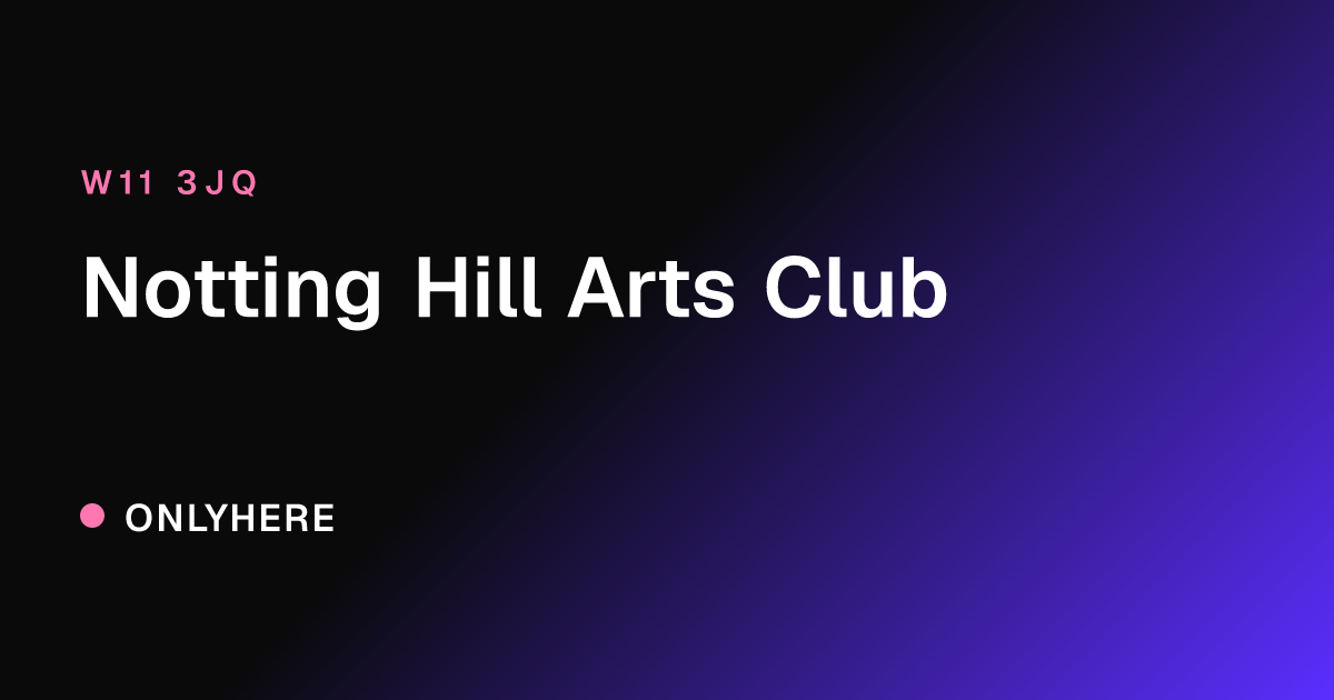 Notting Hill Arts Club