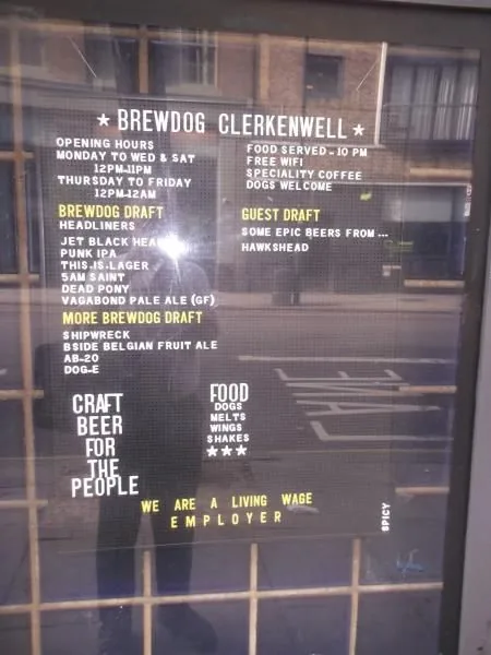 Brewdog Clerkenwell, darts in Clerkenwell