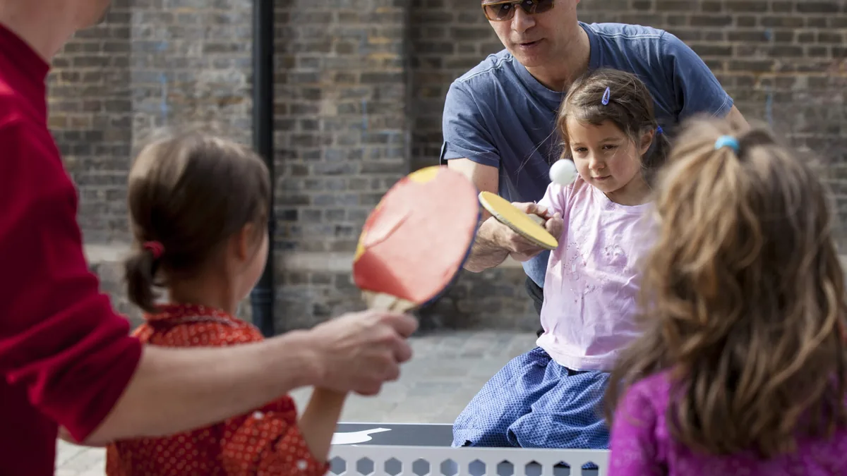 King's Cross / Coal Drops Yard outdoor tables, ping-pong in King's Cross