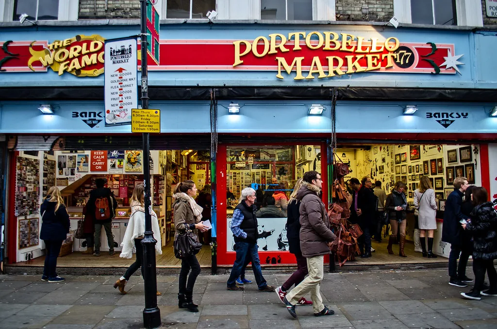 Portobello Road Market, antiques market in Notting Hill