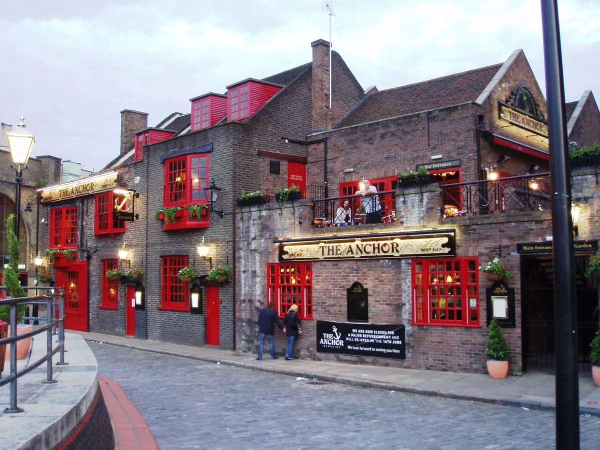 The Anchor Bankside riverside pub on the Thames
