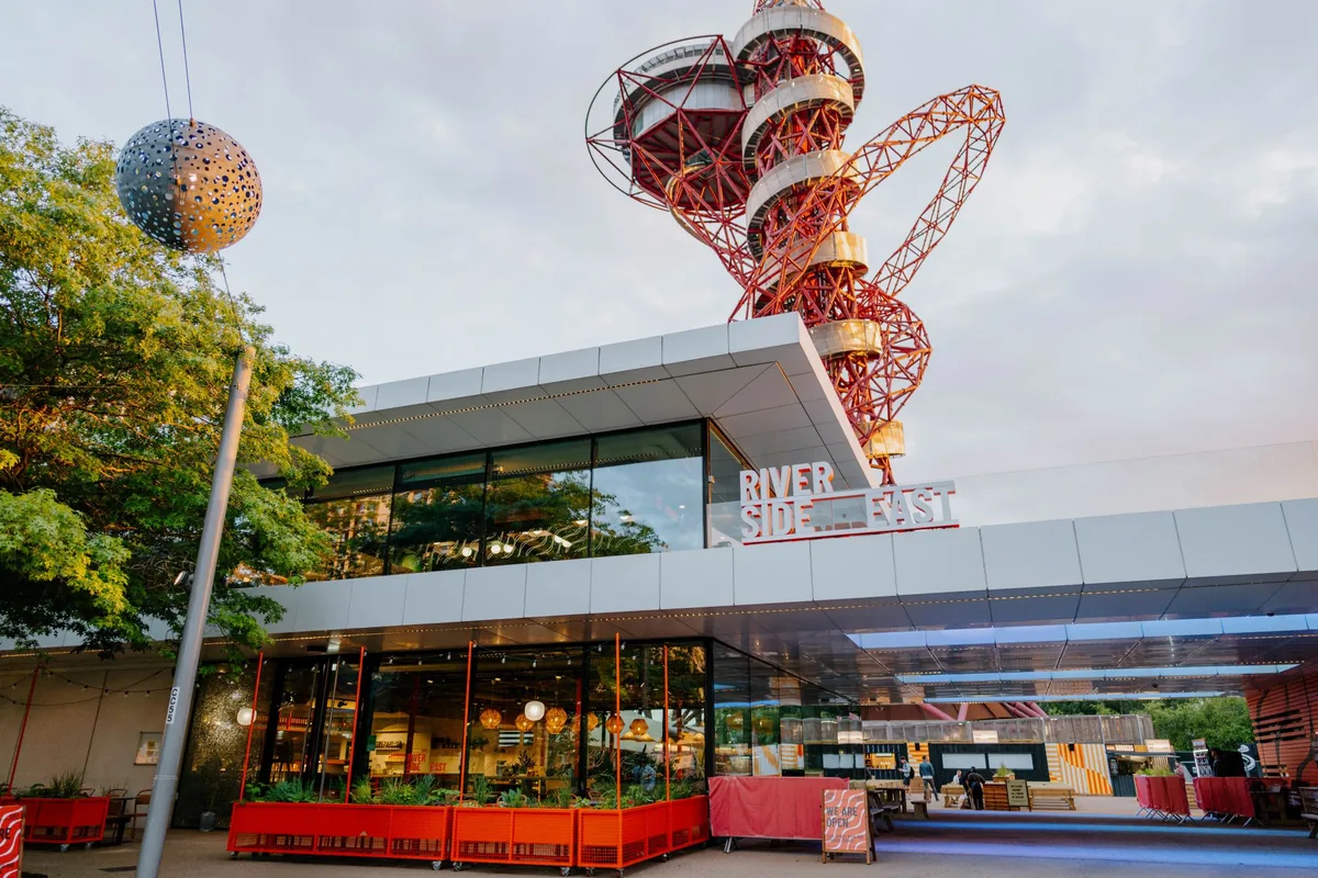 Exterior front of Riverside East venue in Stratford, London